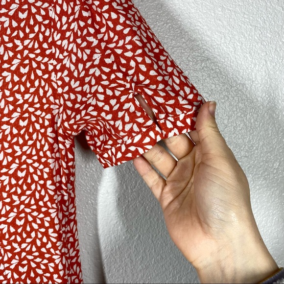 Keen The Label by The Shop Laguna Beach Rosie Wrap Midi Dress Red Coral Size S - Picture 7 of 10